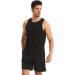 Buy Vislivin 3 Pack Men's Cotton Workout Tank Tops - Sleeveless Muscle Shirts for Fitness - Black/Black/White - Buy Online on GoSupps.com