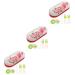 JECOMPRIS 3 sentences Double -lodged glasses case in the case of lens tweezers mirror film contact lens solution owner of household contacts practical contact holder outside red