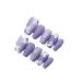 Taro Purple Flower Cool Relief White Camellia Simple Gentle Elegant Whitening Handmade Press On Nails False nails (Color : M)