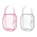 LANEYLI Pacifier Case Classic (2 pieces transparent pink) Pack of 2 Transparent / Pink