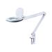 Lumeno 8613G magnifying lamp workplace lamp with large oval lens 110x150 mm 60 LEDs in 2 steps perfect as reading aid for cosmetics or for soldering 3 diopters gray gray 3 diopters