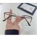 Fuqinqingoz oversized computer reading glasses cat eye glare-free blue light blocking reading glasses trendy flat lighting mirror glasses (color: C6 size: +200) +200 C6
