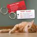 2 x High-Quality PVC Pet Emergency Cards Set - Red with Key Ring | Essential Safety for Pets | International Shipping - Buy Online on GoSupps.com