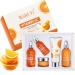 5 Pack Vitamin C Skin Care Set, Moisturizing Facial Skin Care with Face Cleanser, Face Serum, Face Cream, Toner and Lotion, Anti Aging Skin for
