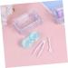 JECOMPRIS Mini Containers for Colored Contact Lenses - 6 Pack with Carrying Bag Case Tweezers & Invisible Mirror - Buy Online on GoSupps.com
