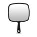 Nicole Fantini Professional Salon Hair Stylist Large Handheld Mirror w/Handle Wide Angle Barber Hairdressing Mirror Square Makeup Mirror: Black Black 1