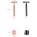 Jodial Safety Edge Razor for Men & Women - Reusable Metal Razor with 5 Coated Blades (Pink) - International Shipping Available - Buy Online on GoSupps.com