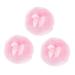 Housoutil 3pc Puff for Cosmetic Puff Pad Makeup Puffs for Foundation Large Powder Puff Vintage Hair Comb Body Powder Puff Talcum Powder Puff Round Puff Sponge Dry Puff Baby Pink