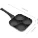 Zerodeko 2pcs Fried Egg Pan Egg Frying Pan Nonstick Frying Pan Non Stick Fry Pan Flat Skillet Breakfast Griddle Non Stick Frying Pan Kitchen Gadget Kitchen Utensil Hamburger Mold Egg Plate 35X18.5X3.5CMx2pcs Blackx2pcs - Buy Online on GoSupps.com