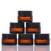 6 pieces of brownlas empty doses 20 ml cosmetic containers ointment puts refillable travel pots small glasses of trial pots with black lids for cosmetics lotion creams mini candles 6 x 20ml