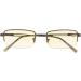 Eyekepper Rectangle Metal Half Rim Reading Glasses +1.75 | Gunmetal Spring Hinges - Stylish & Comfortable for Computer Use - Buy Online on GoSupps.com