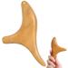 Massage device wood massage hand massage Gua Sha board tool massage sticks trigger wood massage trigger point massage wood wood massage tab for back neck shoulders hand and feet yellow