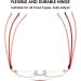 Vevesmundo Crescent Glasses for Women - Blue Light Filter Floral Halfbrand Reading Glasses +1.0 to +4.0 - Stylish Purple 3.5 Diopter Visual Aid - Buy Online on GoSupps.com