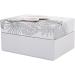 Cute Baby 3D Elephant Grey Tooth and Curl Keepsake Box | Silver Stars and Palm Leaves Design | 10cm x 5cm x 8cm - Buy Online on GoSupps.com