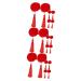 FRCOLOR 9 Pairs Tassel Hair Ball Hair Clip Hair Clips for Hair Pin Hair Barrettes Hair Accessories for Fairy Jewelry for Hair Chinese Style Barrettes