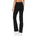 Vickyleb Women's Black Wide Leg Yoga Pants - XX-Large | Casual Loose Fit & Flare Style - Buy Online on GoSupps.com