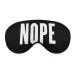 Nope Logo Soft Eye Mask with Adjustable Strap Light Blocking Night Sleeping Travel Nap for Men Women