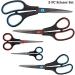5 x Ultra Sharp Stainless Steel Scissors - Ergonomic Comfort Handles for Precision Cutting - International Shipping Available - Buy Online on GoSupps.com