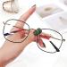 LTSrll oversized metal reading glasses stylidh square Blue Light Blocking Computer Readers anti-glare filter glasses (color: Black-Golden Size: +200)