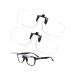 FONHCOO Clip-on Blue Light Blocking Glasses Womens Mens 2 Pack Over Prescription Glasses Framless Lens Anti Eyestrain Headaches UV Filter Computer Gamer Eyeglasses 2 X Flip-up Blue Light Blocking Lens