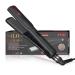 Professional Hair Straightener 2 in 1 Dual Voltage Curling Iron with Floating Plates 1.25 Inch Wide Ceramic Ionic Flat Iron for Straightening and Curling Digital Disply Auto Shut Off Black
