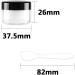 Hnmedia 20 Pieces 15ml Plastic Cosmetics Container Pots with Black Screw Lids/Travel Pots for Cream Makeups Lotion Nail powder Eye shadow Medicine Small Jewelry Storage Includes 6 Pieces Mini Spatula - Buy Online on GoSupps.com