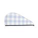 Blue Checkboard Microfiber Hair Towel Soft Super Absorbent Hair Towel Wrap for Women Coral Velvet Quick Dry Hair Cap for Long Curly and Thick Hair