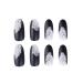 24 Pieces Butterfly Black Coffin Ballerina Press-On Nails - Long French Acrylic Nail Tips for Women & Girls - Buy Online on GoSupps.com