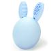 Bunny Eggy Teether Baby Teething Toy Rabbit Egg Rattle Toy Teething Pain Relief for Babies Boys Girls - Blue