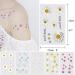 Daisy Flower Temporary Tattoos - 12 Summer Stickers for Women and Girls | Body Art for Arm, Shoulder, Wrist, and Face - Buy Online on GoSupps.com