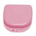 Professional retainer case portable dustproof mouth protection storage box for false teeth prosthesis containers night protection case storage holder (rose)