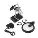 Magnifying Glass with LED Light 2.5X 7.5X 10X Lens Helping Hands Magnifier Soldering Station with Clamp and Alligator Clips for Soldering Assembly Repair Modeling Crafts