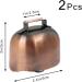 2PCS Retro Style Grazing Metal Bells | Large Anti-Lost Cattle Farm Animal Bronze Bell | Iron Cow Bell for Pets | 64.25cm - Buy Online on GoSupps.com