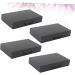 FOMIYES 4pcs Box Makeup Eyeshadow Highlighters Cosmetic Empty Eyeshadow Palette Matchbox Mini Blush Powder 4.5X7.2CM Black 2 - Buy Online on GoSupps.com