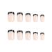 Mouyouglow Press On Nails - Square Nude Black French Fake Nails with Glue - AR11 - Shop Stylish Artificial Fingernails Worldwide - Buy Online on GoSupps.com