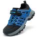 Boys Shoes for Kids No-Tie Slip On Hiking Shoes Easy to Put On Outdoor Tennis Athletic Running Shoe 1.5 Little Kid Blue/Black 8129