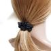 Set of 24 Black Satin Hair Scrunchies for Women - Elastic Hair Ties, Ponytail Holders, Fabric Hair Bands - Girls Hair Accessories - Buy Online on GoSupps.com