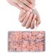 Ruarby Short Almond Press on Nail French Bowknot Fake Nail Acrylic False Nail Artificial Nail Glues on Nail for Womens Girls