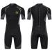 Wetsuit Shorty for Men 1.5mm/3mm Neoprene Back Zip Wetsuit Spring for Diving Surfing Snorkeling Swimming Black-Gray 1.5mm XX-Large