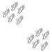 Housoutil Nail Forms 10 Pcs Nail Treatment Tool Blush Reusable Nail Forms mediumx2pcs Silverx2pcs