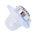 Bling Baby Pacifier Clip - Curved Silicone Design with Rhinestone Crown for Infants 6 to 18 Months - Stylish & Safe Newborn Pacifier (Blue M) - Buy Online on GoSupps.com