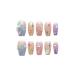 Detachable Handmade false nails with design dopamine bubble love girl press on Nail enhancement false nails (Color : 6 Size : M)