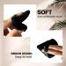 Premium Set of 2 Makeup Sponge Powder Puffs - Soft Triangle Design with Finger Strap for Quick & Easy Application - Black - Buy Online on GoSupps.com