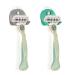 kwmobile 2x Razor Holder with Suction Cup - Self-Adhesive Shaver Wall Mount - Bathroom Organizer for Glass and Tiles - Black/Green/Transparent Black / Green / Transparent