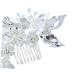 DOITOOL Silver Headpiece Bridal Flower Side Comb Hairdressing Side Comb Crystals Decor Bridal Comb French Side Combs Combs Decorative Festival Bride Wedding - Buy Online on GoSupps.com