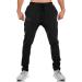 BROKIG Men's Jogger Sport Pants - Black Medium | Casual Zipper Gym Sweatpants with Pockets - Buy Online on GoSupps.com