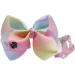 Rainbow Printed Hair Bow Hairband for Girls Boutique Handmade Headbands Kids Unicorn Ribbon Hair Accessories - Buy Online on GoSupps.com