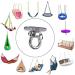 Dakzhou 4-Piece Set Stainless Steel Heavy Duty Silent Bearing Swing Rack - 180 Swivel Hook, Supports up to 1500LB for Yoga Hammock, Chair Rope Swing, Sandbag Suspension - Buy Online on GoSupps.com