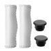 1 Pair PU Leather Bike Handlebar Grips, Vintage Anti-Slip Hand-Stitched Bike Beach Cruiser Handle Bar Grips with Plug for MTB BMX Road Mountain Bicycle, Fits Most 7/8" (22mm) Bike Handlebars,White4