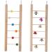 Parrot Wooden Ladder Perch Pet Birds Climbing Hanging Swing Toy for Parakeet Cockatiel Macaw African Grey Cockatoo Lovebird Finch(Beads) - Buy Online on GoSupps.com